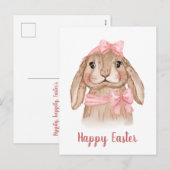 Waterverf Paaskonijnenfeestdag Feestdagenkaart (Voorkant / Achterkant)