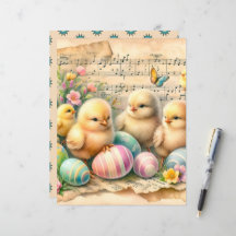  Waterverf paaskuikens plakboek papier