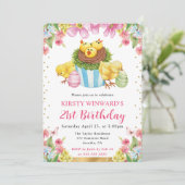 Waterverf paaskuikens voorjaar 21ste verjaardag kaart (Staand voorkant)