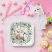 Waterverf Paaslam gepersonaliseerd Papieren Bordje (Feest)