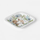 Waterverf Paaslam gepersonaliseerd Papieren Bordje (Gebogen)