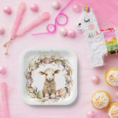 Waterverf Paaslam gepersonaliseerd Papieren Bordje (Feest)