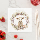 Waterverf Paaslam gepersonaliseerd Servet (Insitu)