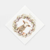 Waterverf Paaslam gepersonaliseerd Servet (Hoek)