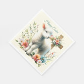 Waterverf Paaslam gepersonaliseerd Servet (Hoek)