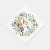 Waterverf Paaslam gepersonaliseerd Servet (Hoek)