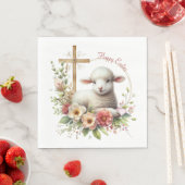 Waterverf Paaslam gepersonaliseerd Servet (Insitu)