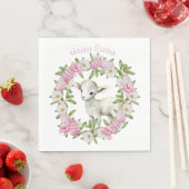 Waterverf Paaslam gepersonaliseerd Servet (Insitu)