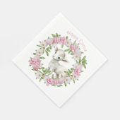 Waterverf Paaslam gepersonaliseerd Servet (Hoek)