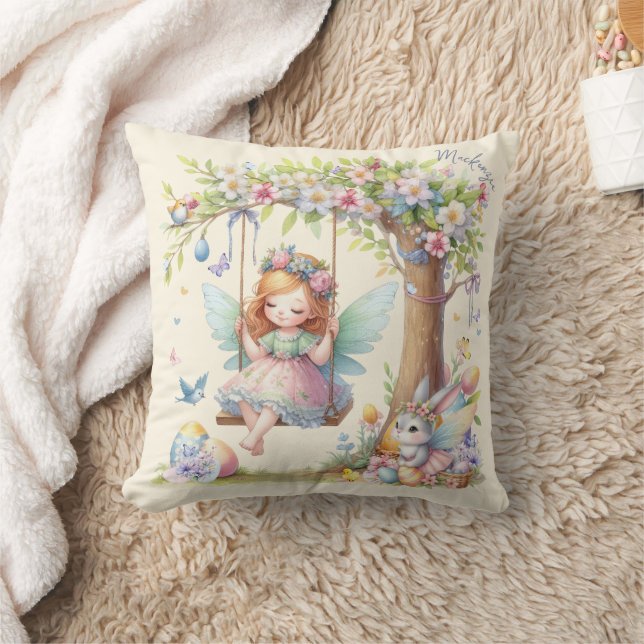 Waterverf paaslente fee kussen (Deken)