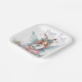 Waterverf paaslente fee papieren bordje (Gebogen)