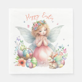 Waterverf paaslente fee servet