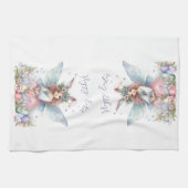 Waterverf paaslente fee theedoek (Horizontaal)