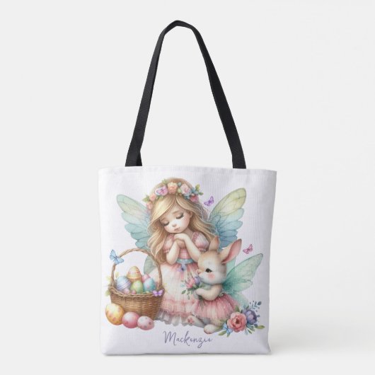 Waterverf paaslente fee tote bag (Achterkant)
