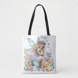 Waterverf paaslente fee tote bag