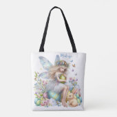 Waterverf paaslente fee tote bag (Achterkant)