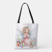 Waterverf paaslente fee tote bag (Achterkant)