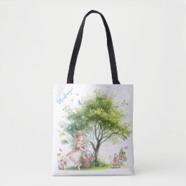Waterverf paaslente fee tote bag