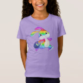 Waterverf paasmakerontwerp voor kinderen. t-shirt (Voorkant)