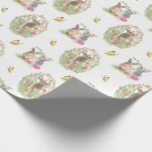 Waterverf paaspasteien cadeaupapier (Hoek)