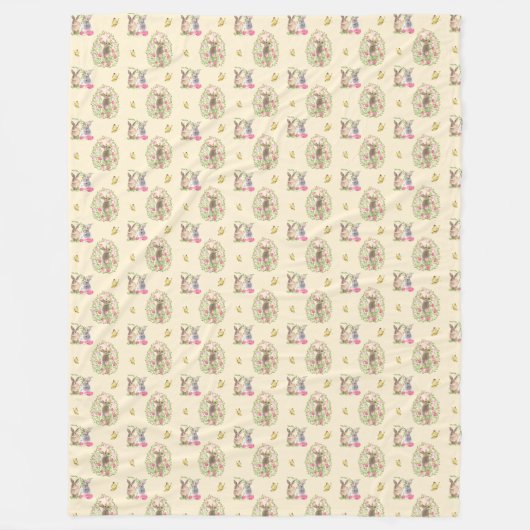 Waterverf paaspasteien fleece deken (Voorkant)