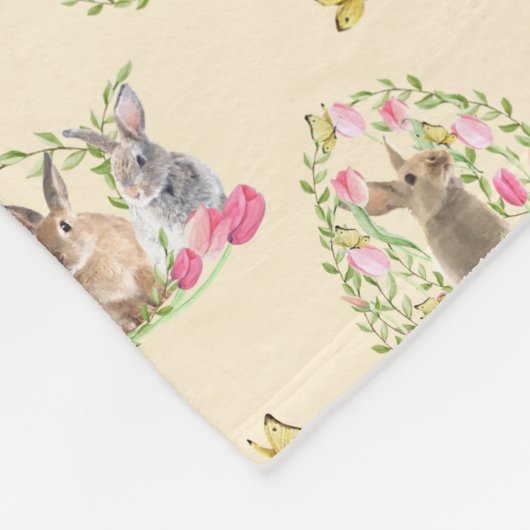 Waterverf paaspasteien fleece deken (Hoek)