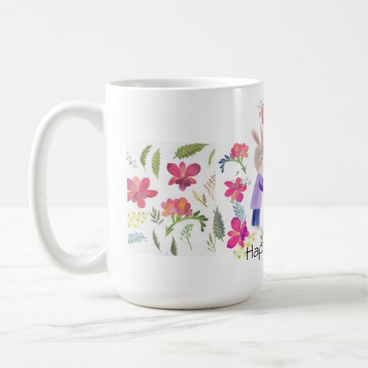 Waterverf Paasrabbyt en ei Koffiemok (Links)