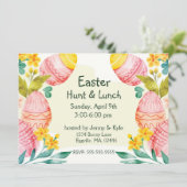 Waterverf paasrooster kaart (Staand voorkant)