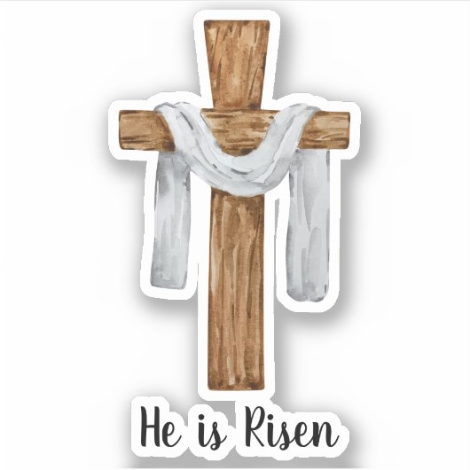  Waterverf Paasvakantie Sticker (Voorkant)