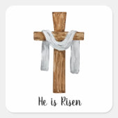 Waterverf Paasvakantie Vierkante Sticker (Voorkant)