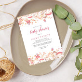 Waterverf Paddenstoel Baby shower Kaart