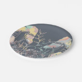 Waterverf paddenstoel papieren bordje (Gekanteld)