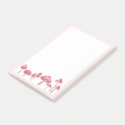 Waterverf paddenstoel post-it® notes (Schuin)
