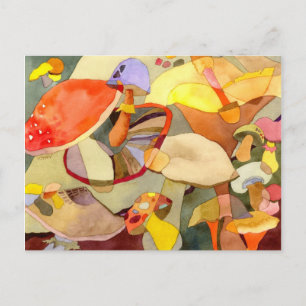 Waterverf paddenstoel schilderen Recipe Briefkaart