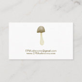 Waterverf paddenstoel visitekaartje (Achterkant)