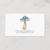 Waterverf paddenstoel visitekaartje (Achterkant)