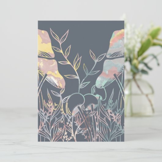 Waterverf paddenstoelen (Staand voorkant)