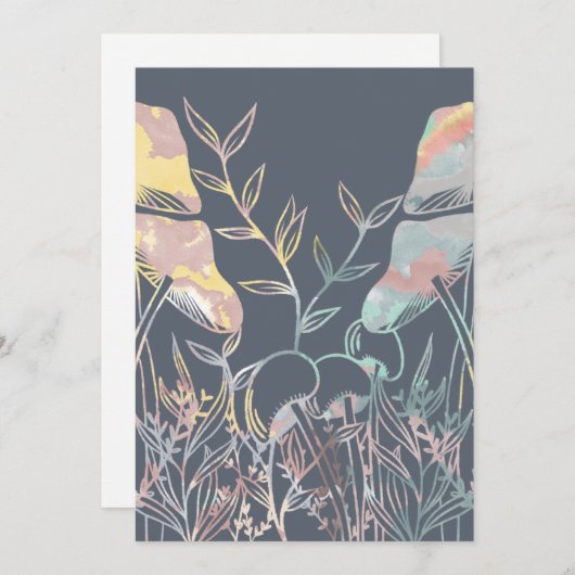 Waterverf paddenstoelen (Voorkant / Achterkant)