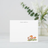 Waterverf Paddenstoelen bos Flat Dank u Bedankkaart (Staand voorkant)