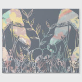 Waterverf paddenstoelen cadeaupapier (Vlak)