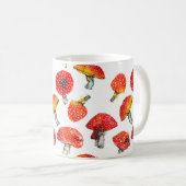 Waterverf paddenstoelen Cute herfstpatroon Koffiemok (Voorkant rechts)