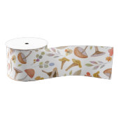 Waterverf Paddenstoelen en bloemen Grosgrain Lint (Spoel)