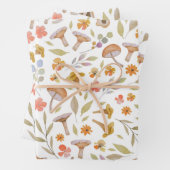 Waterverf Paddenstoelen en bloemen Inpakpapier Vel (In situ)