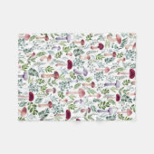 Waterverf Paddenstoelen en grijze bladeren  Fleece Deken (Voorkant (Horizontaal))