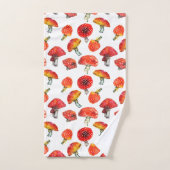 Waterverf paddenstoelen Het patroon van de herfst  Bad Handdoek (Handdoek)