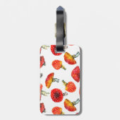 Waterverf paddenstoelen Het patroon van de herfst  Bagagelabel (Achterkant verticaal)