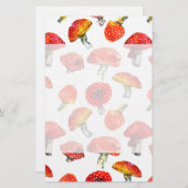Waterverf paddenstoelen Het patroon van de herfst  Briefpapier (Voorkant / Achterkant)