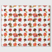 Waterverf paddenstoelen Het patroon van de herfst  Cadeaupapier (Vlak)