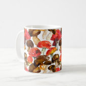 Waterverf paddenstoelen Het patroon van de herfst  Koffiemok (Voorkant links)