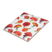 Waterverf paddenstoelen Het patroon van de herfst  Tegeltje (Zijkant)